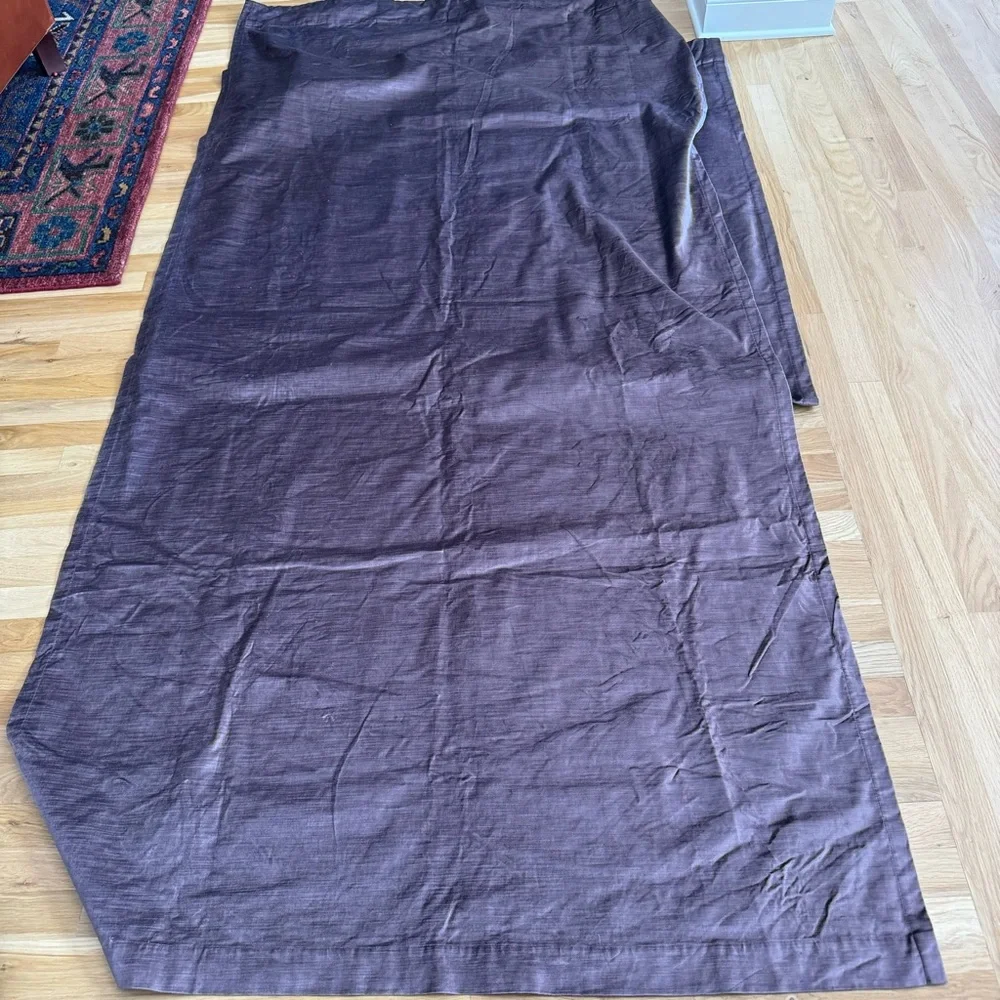 Set 2 / WEST ELM Luster Velvet Curtain 96”